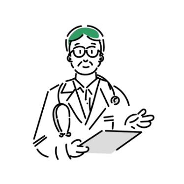 聴診器を持った医師のイラスト